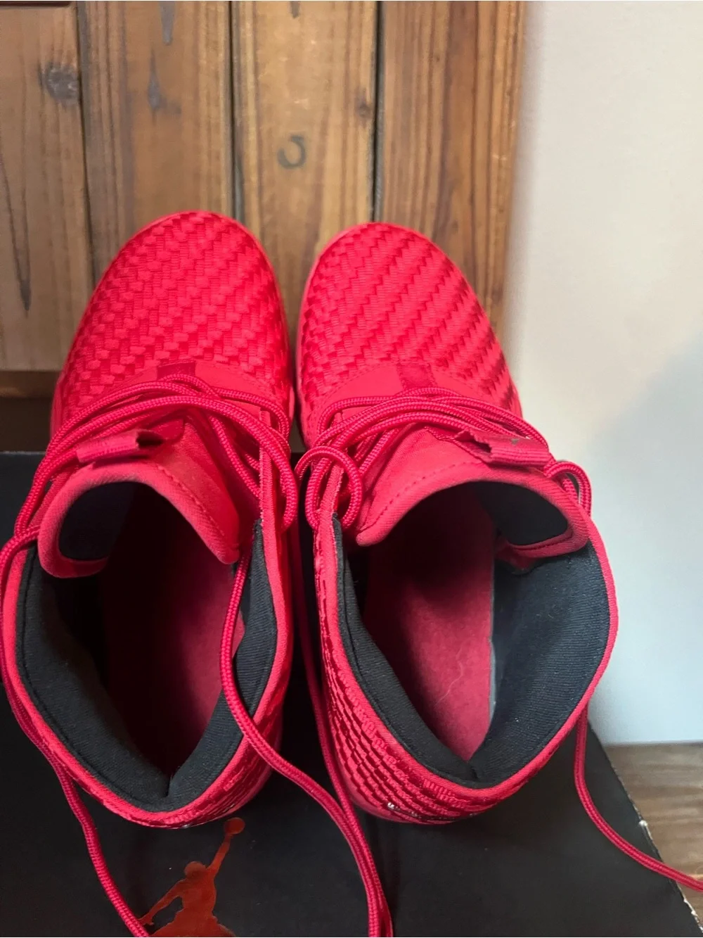 Jordan Kids Red High-Top Sneakers